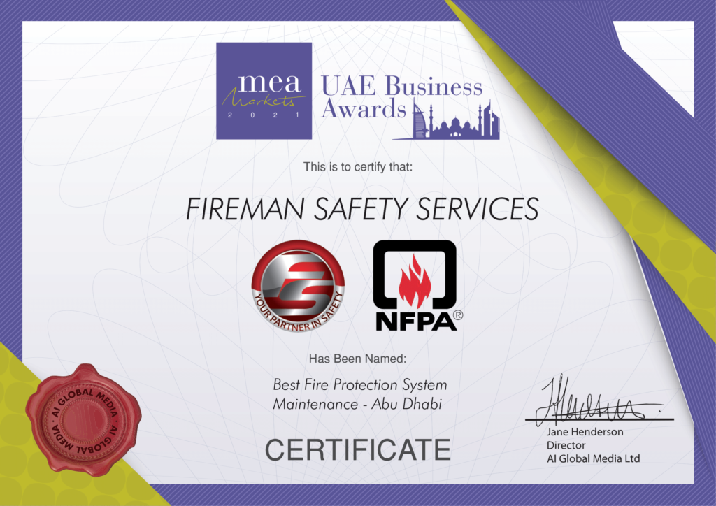 Fire & Safety Companies in UAE A+ Grade Certification