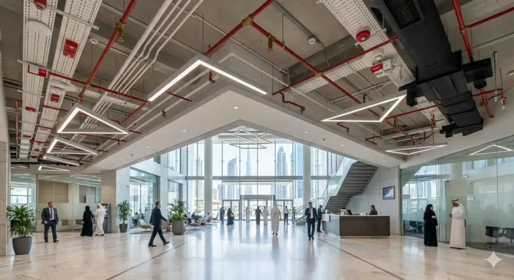  fire protection company uae fire alarm and sprinkler systems installed in commercial building