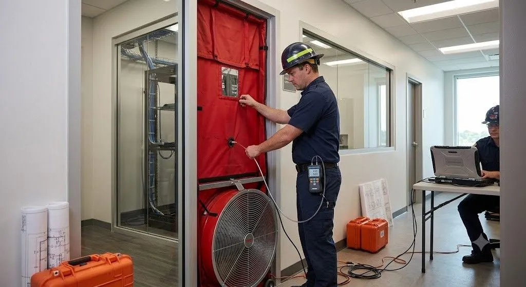 fm200 system qatar room integrity test