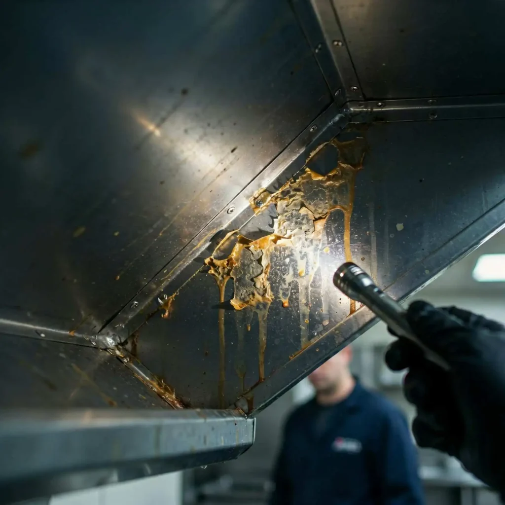 kitchen hood system abu dhabi duct grease inspection