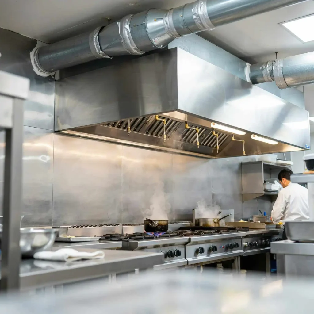 kitchen hood system abu dhabi commercial restaurant kitchen