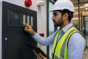 fire detection systems uae addressable control panel inspection