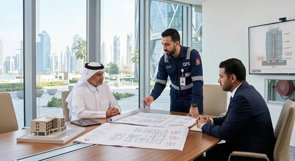 fire protection company qatar qcdd requirements approval process